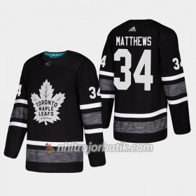 Män Ishockey Toronto Maple Leafs tröja Auston Matthews 34 Svart 2019 All-Star Adidas Authentic